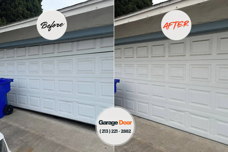 Before and after: garage door repair Bridgeville, PA